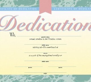 9780805473346 Certificate Of Dedication