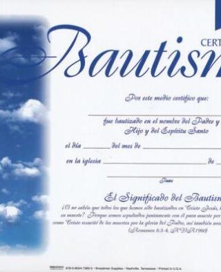 9780805473605 Certificate Of Baptism