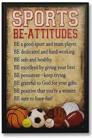 095177523537 Sports Be Attitudes (Plaque)