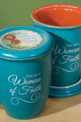 095177568729 Woman Of Faith Mug And Coaster Set