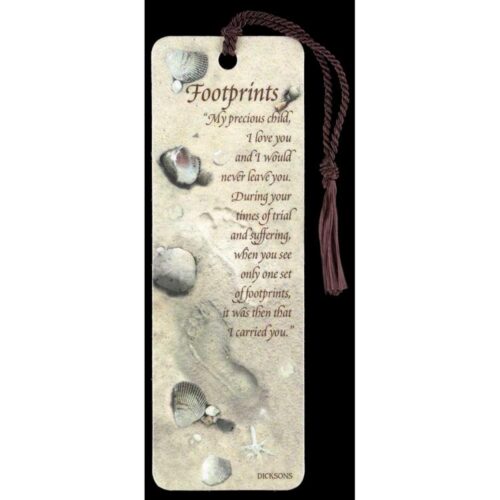 603799124553 Footprints Tassel Bookmark