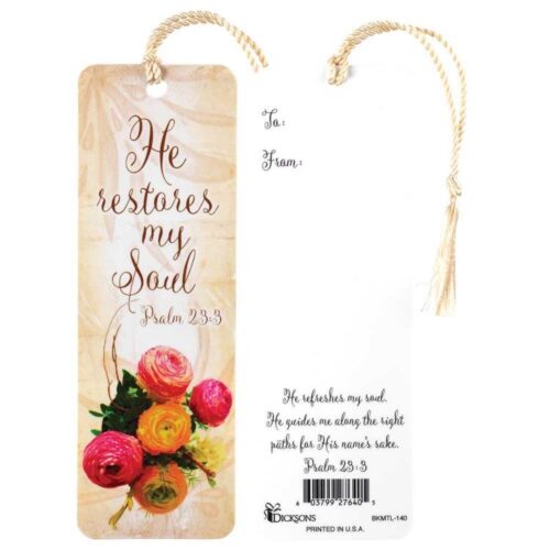 603799276405 He Restores My Soul Tassel Bookmark