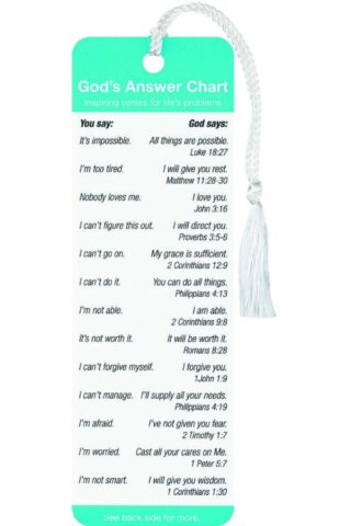 603799346634 Gods Answers Chart Tassel Bookmark