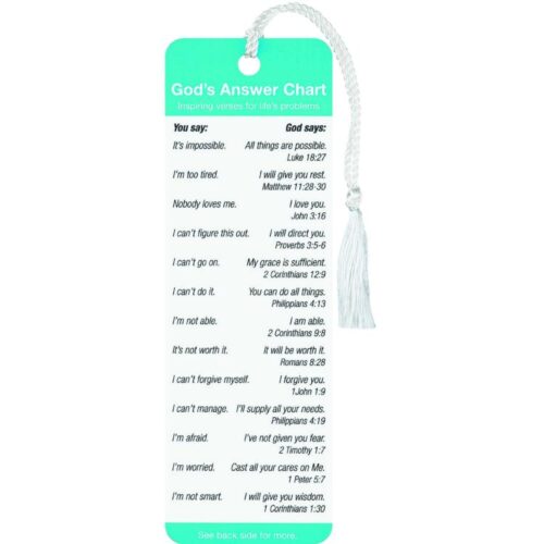 603799346634 Gods Answers Chart Tassel Bookmark