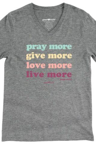 612978550052 Grace And Truth Live More V Neck (Small T-Shirt)