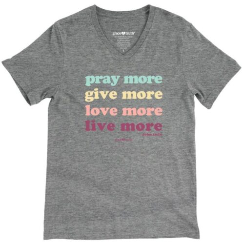 612978550069 Grace And Truth Live More V Neck (Medium T-Shirt)