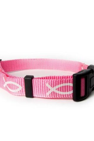 720011900372 Pink Non Padded Ichthus Collar Large