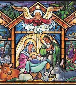 819273024312 Stained Glass Nativity Advent Calendar1000 Piece (Puzzle)