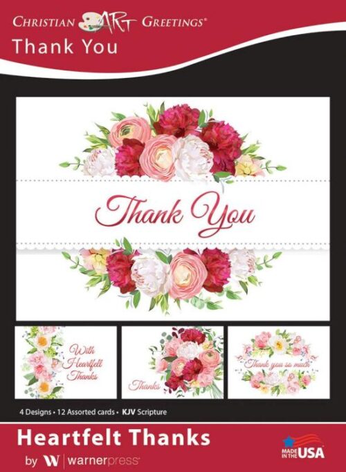 730817358963 Thank You Heartfelt Thanks KJV Box Of 12