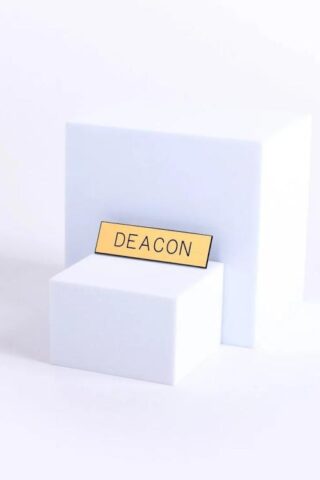 788200450428 Deacon Engraved Plastic Badge