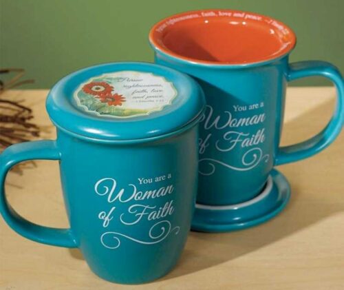 095177568729 Woman Of Faith Mug And Coaster Set