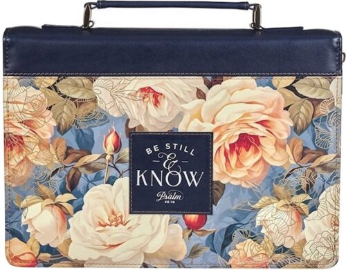 1220000327368 Fashion Premium Vegan Leather Inspirational Bible Cover for Women: Be Still & Kn