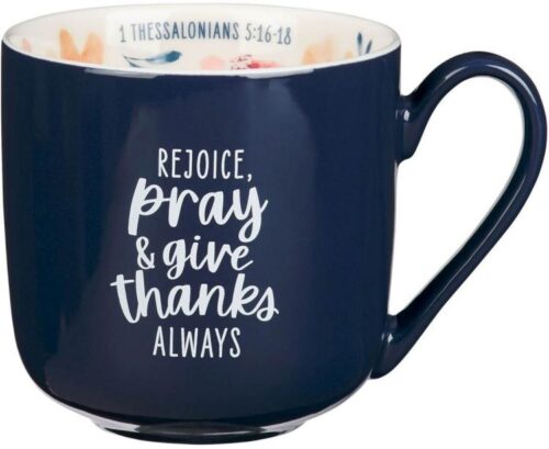 1220000327436 Large Inspirational Ceramic Coffee & Tea Scripture Mug for Women: Rejoice