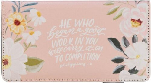 1220000328037 Premium Vegan Leather Scripture Checkbook Cover for Women: Began a Good Work Ins