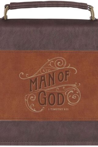 1220000326361 Classic Premium Vegan Leather Inspirational Bible Cover for Men: Man of God Enco