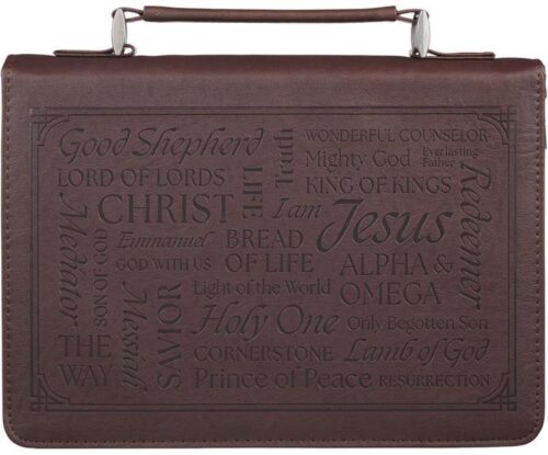 1220000327283 Classic Premium Vegan Leather Inspirational Bible Cover for Men & Women: Names o