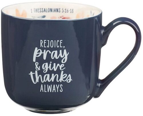 1220000327436 Large Inspirational Ceramic Coffee & Tea Scripture Mug for Women: Rejoice