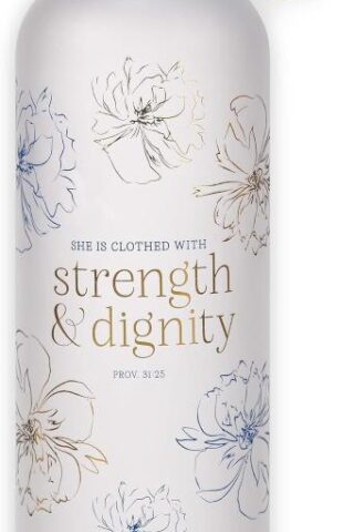 1220000328174 Inspirational BPA-Free Reusable Frosted Glass Water Bottle for Women: Strength &