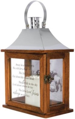 096069695417 LED Away In A Manger Photo Lantern