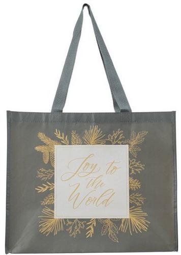 1220000328884 Joy To The World Tote Peace On Earth Shimmer Collection