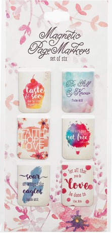 6006937133419 Watercolor Collection Magnetic Page Marker Set