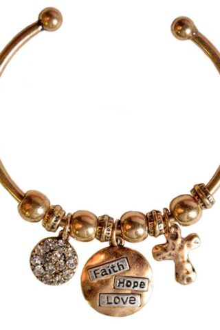 612978389294 Faith Gear Womens Faith Hope Love (Bracelet/Wristband)