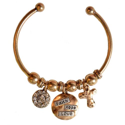 612978389294 Faith Gear Womens Faith Hope Love (Bracelet/Wristband)