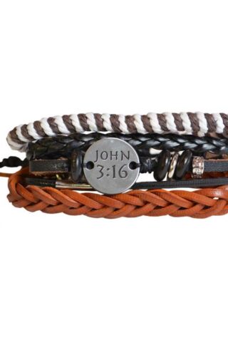 612978389393 Faith Gear Guys John 3:16 (Bracelet/Wristband)