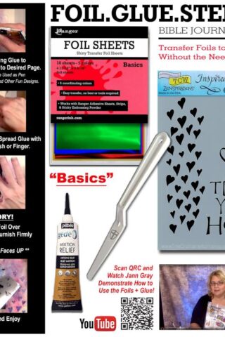 634989467013 Basics Foil Glue Stencil Bible Journaling Kit