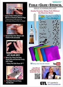634989467020 Brights Foil Glue Stencil Bible Journaling Kit