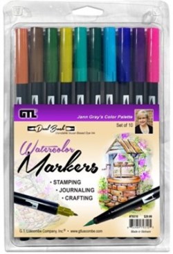 634989793105 Dual Brush Watercolor Markers Set Of 10
