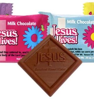 641520072070 Jesus Lives Milk Chocalate Package Of 24