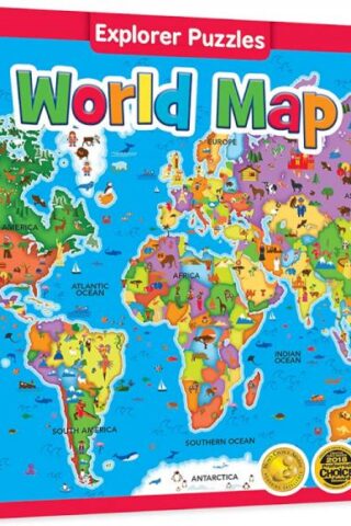 705988119088 World Map Explorers Puzzles 60 Piece Shaped