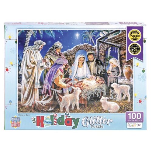 705988122477 Christ Is Born 100 Piece Glitter (Puzzle)