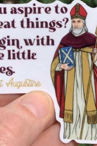 706249092140 You Aspire Saint Augustine Vinyl Waterproof Sticker