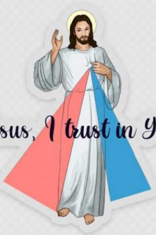 706249092157 Jesus I Trust In You Divine Mercy Vinyl Waterproof Sticker