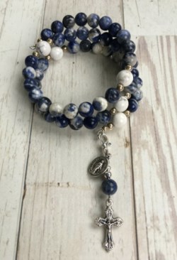 731132304062 Immaculate Conception Rosary Sodalite (Bracelet/Wristband)