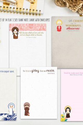 7426842715606 Saint Note Cards And Envelopes Set Of 14