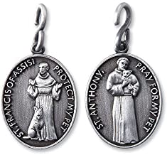 780090828639 Saint Francis And Saint Anthony Double Sided Pet Medal