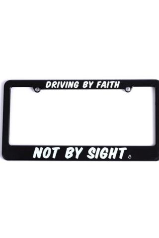 788200878055 Driving By Faith Not By Sight Auto Tag Frame