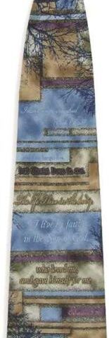 796736089548 Crucified With Christ Silk Necktie (Tie)