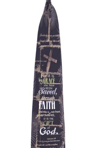 796736090858 Saved Through Faith Ephesians 2:8 Necktie (Tie)