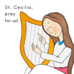796745000589 Saint Cecilia (Magnet)