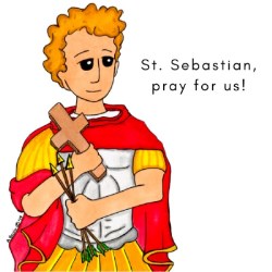 796745001135 Saint Sebastian (Magnet)