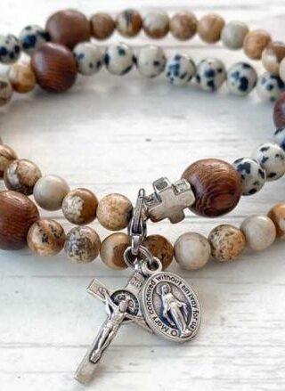 810110550544 Kolbe Stretch And Wrap Rosary Large (Bracelet/Wristband)