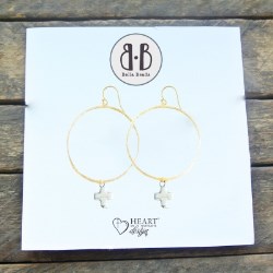 817979020140 Bone Stone Cross (Earring)