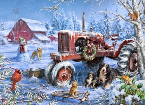 819273022547 Christmas On The Farm 1000 Piece (Puzzle)
