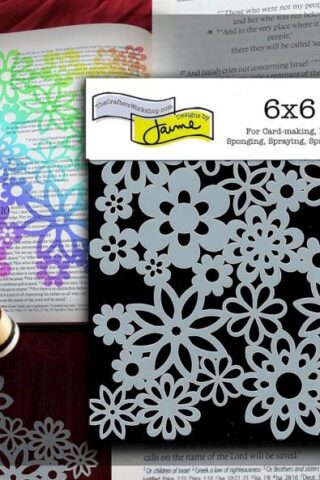842254007769 Gathered Flowers Bible Journaling Stencil