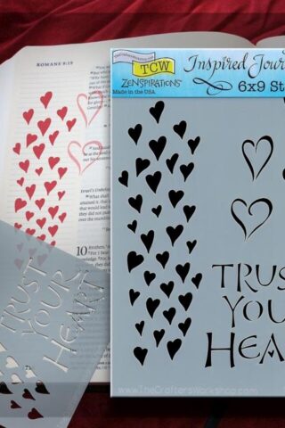 842254021475 Trust Your Heart Bible Journaling Stencil