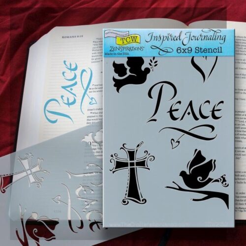 842254021529 Peace Cross Bible Journaling Stencil